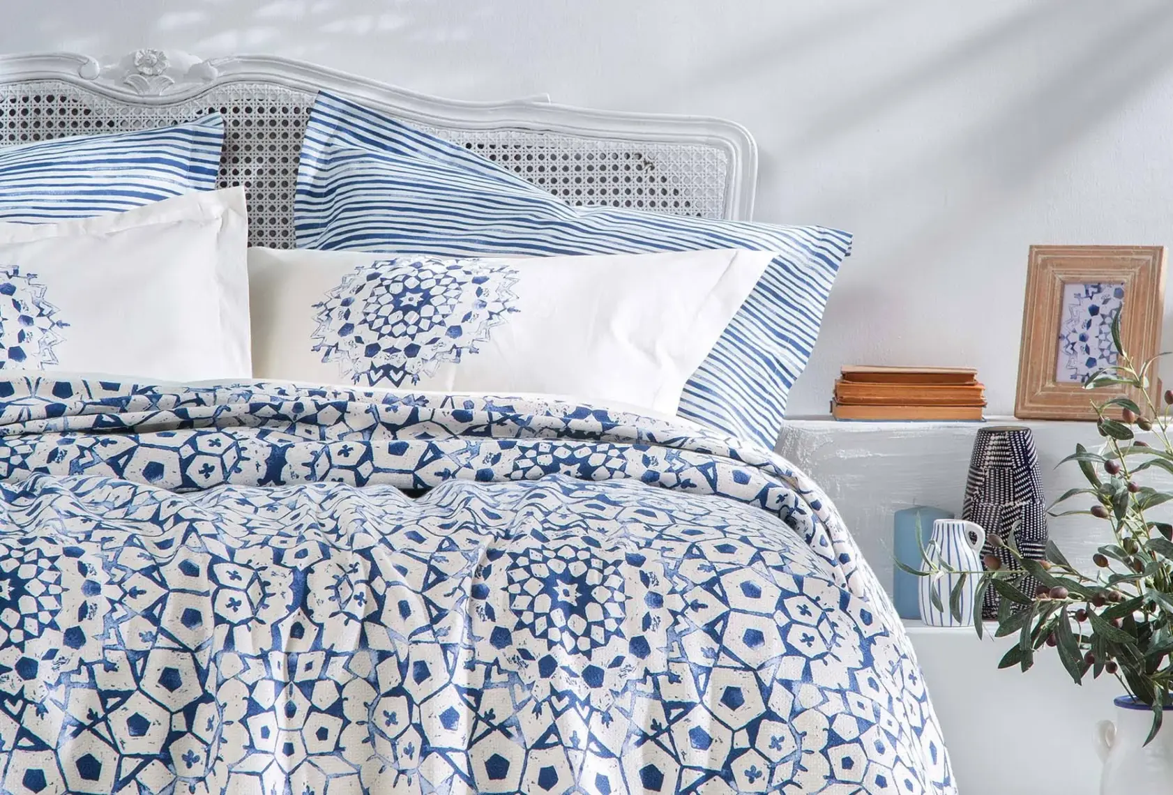 Yataş Bedding Sancia Çift Kişilik Pike Takımı - Mavi