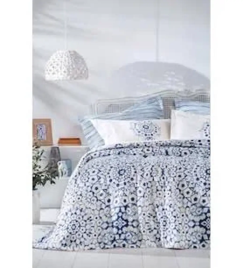 Yataş Bedding Sancia Çift Kişilik Pike Takımı - Mavi
