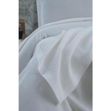 Mulberry Klimalı Pike ,%100 Pamuk Petekli Pike , Dörtmevsim Pike Çift Kişilik 220X240 Beyaz
