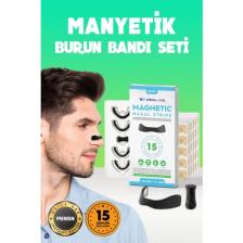 Wealtivo Premium Manyetik Burun Bandı 15’li Siyah Estetik - Güçlü Yapışkan ve Mıknatıslı, Horlamadan Kolay Nefes ve Spor Performansı