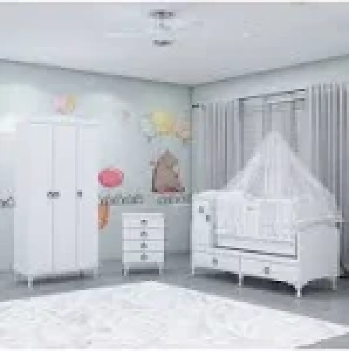 Garaj Home Sude Asansörlü Yıldız 4 Kapaklı Bebek Odası Takımı