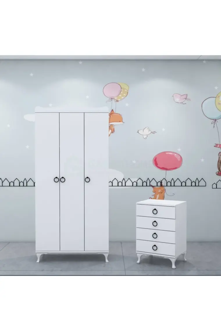 Garaj Home Sude Asansörlü Yıldız 4 Kapaklı Bebek Odası Takımı