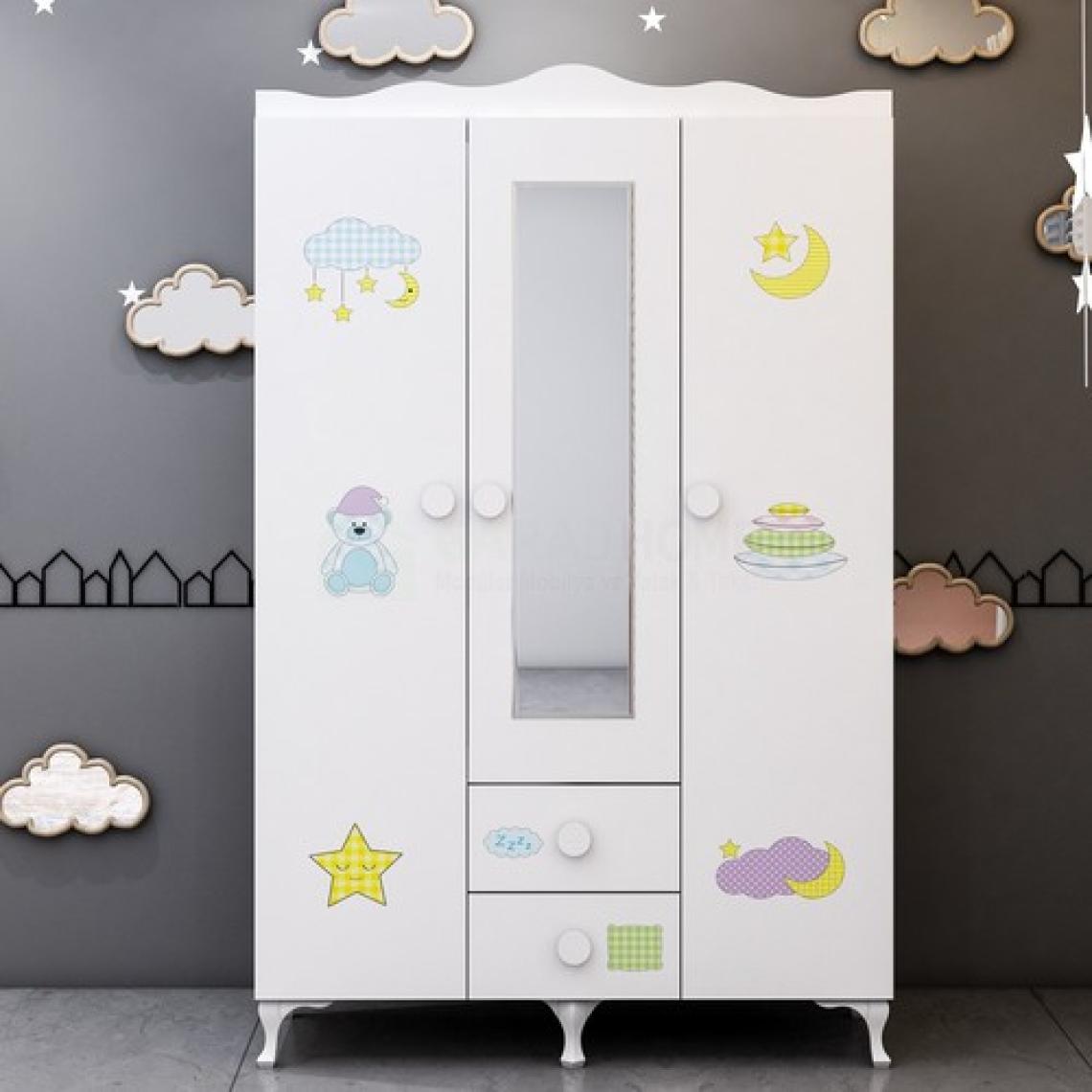 Garaj Home Uykucu 3 Kapaklı Dolap
