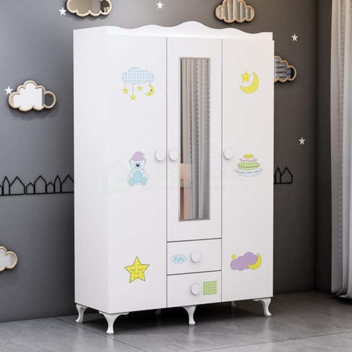 Garaj Home Uykucu 3 Kapaklı Dolap