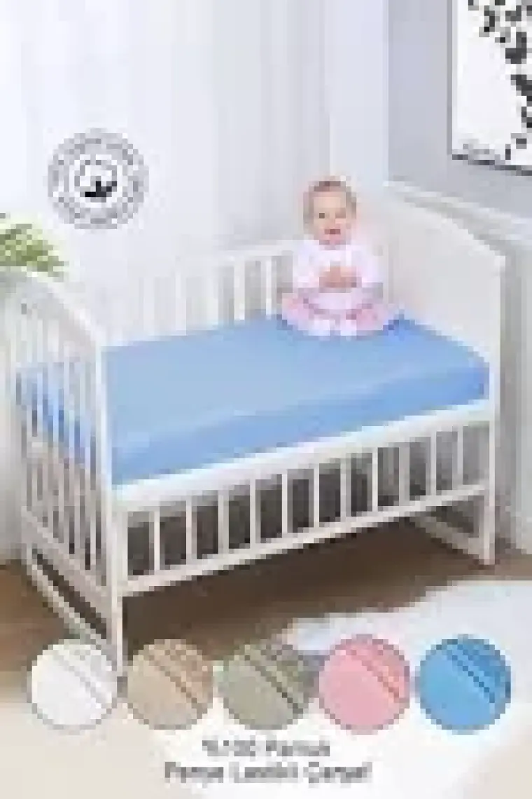 Vionel Home %100 Pamuk Penye, Lastikli Full Kenar Bebek Çarşafı,  Organik Pamuk, Anne Yanı, Çocuk Beşik Çarşafı