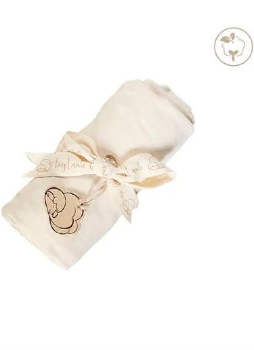 Tiny Lamb %100 Organik Pamuk Penye Natur Lastikli Çarşaf - 60 x 120 cm 2 Adet