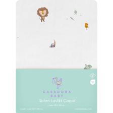 Casadora Baby Simba 100% Pamuk Saten Lastikli Bebek/çocuk Çarşafı - 100 x 200 cm