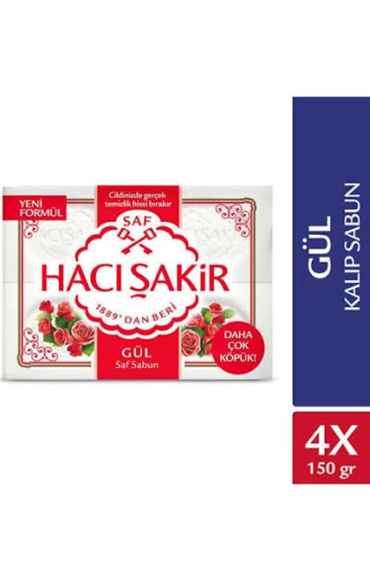 Hacı Şakir Gül Kalıp Sabun 4x150 gr