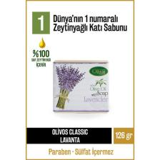 Olivos Doğal Klasik Lavanta Ve Zeytinyağlı Katı Sabun Zeytinyağı El Sabunu Yoğun Nemlendirici 126 gr