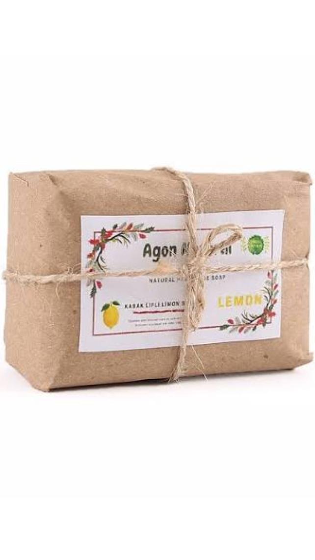 Agon  El Yapımı Doğal Kabak Lifli Limon Sabunu 120 gr