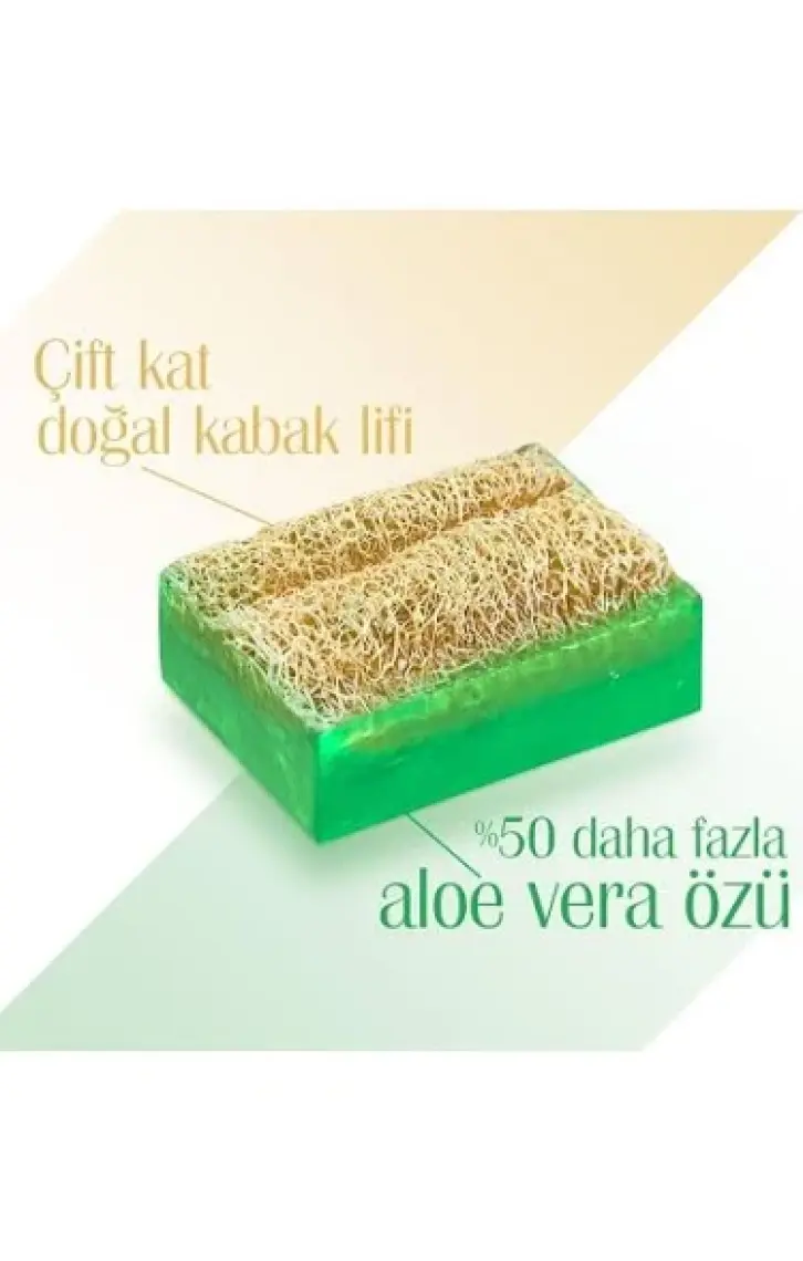 Agarta Doğal Kabak Lifli El Yapımı Aloe Vera Sabunu 125g