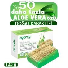 Agarta Doğal Kabak Lifli El Yapımı Aloe Vera Sabunu 125g