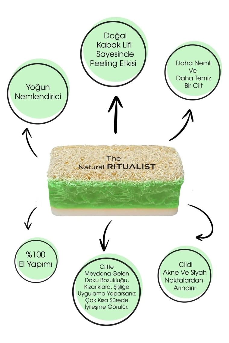 %100 El Yapımı Gliserinli Doğal Kabak Lifli Aloe Vera Sabunu 100 Gr