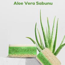 %100 El Yapımı Gliserinli Doğal Kabak Lifli Aloe Vera Sabunu 100 Gr