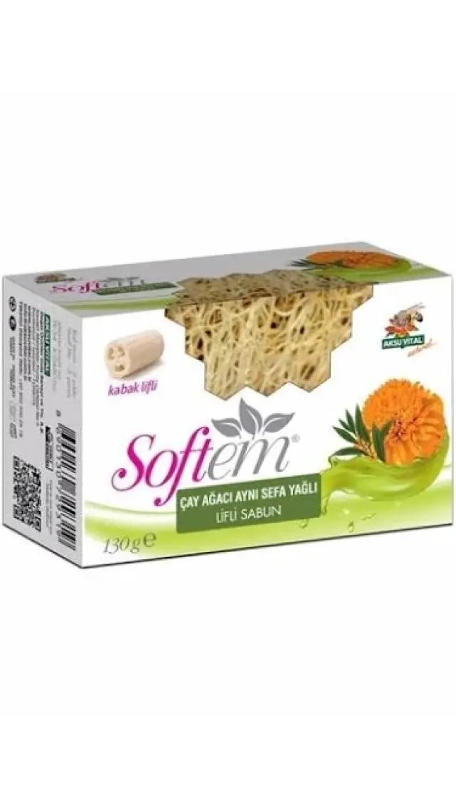 Softem Çay Ağacı ve Aynı Sefa Yağlı Kabak Lifli Sabun 130 gr