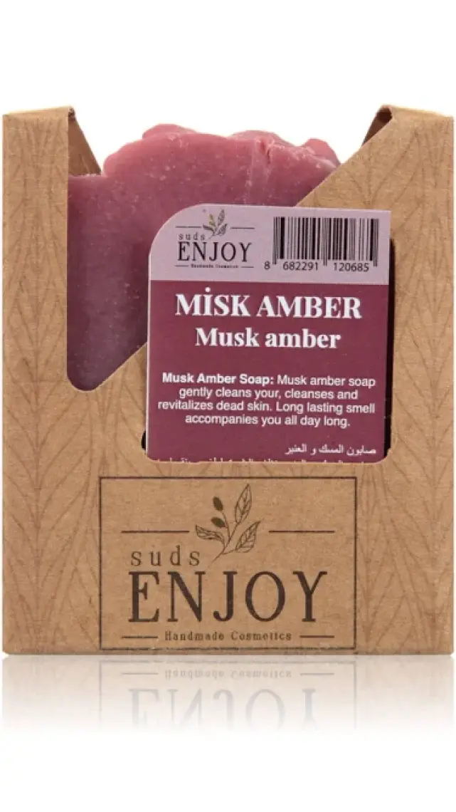sudsenjoyoil Doğal Misk Amber El Yapımı Yüz Saç ve Vücut Sabunu 100 gr