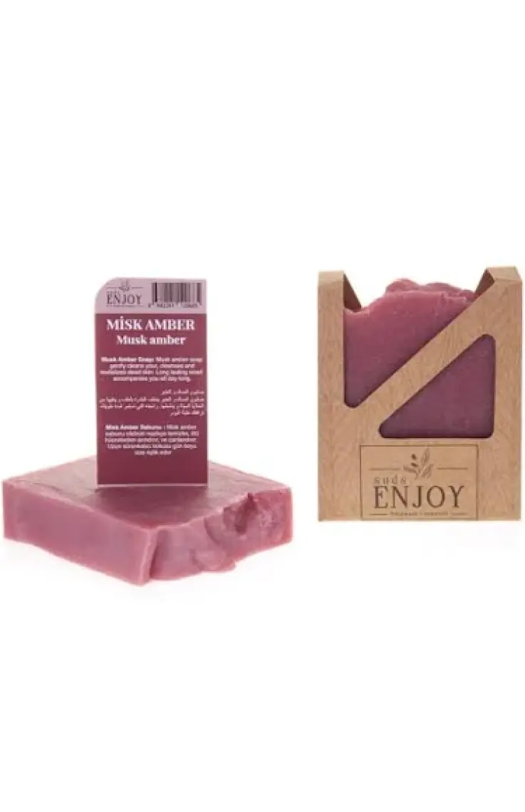 sudsenjoyoil Doğal Misk Amber El Yapımı Yüz Saç ve Vücut Sabunu 100 gr