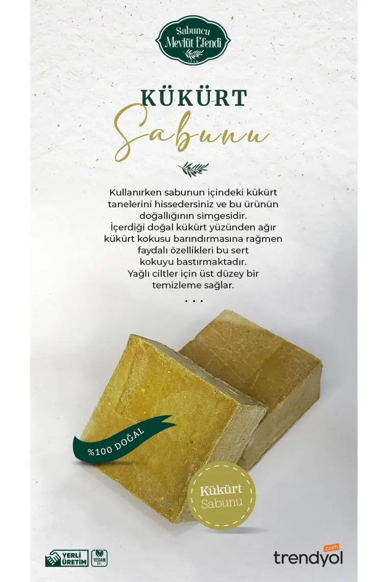 Sabuncu Mevlüt Efendi Kükürt Sabunu 100 gr (1ADET)