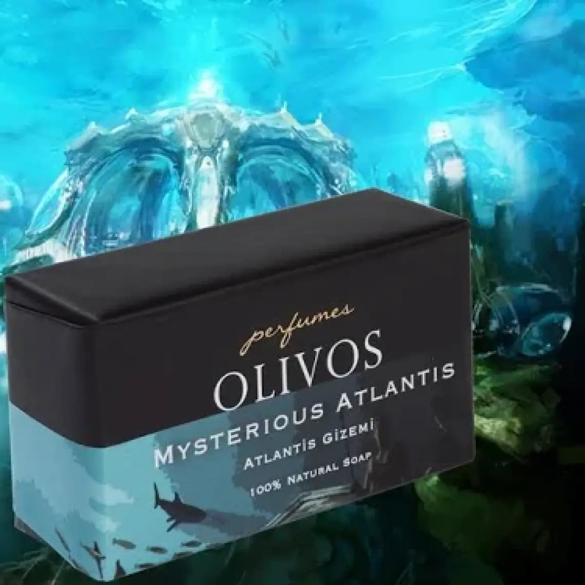 Olivos %100 Doğal Parfüm Serisi Atlantis Gizemi Kokulu Zeytinyağı Katı Sabun Nem Dengeleyici 250 gr
