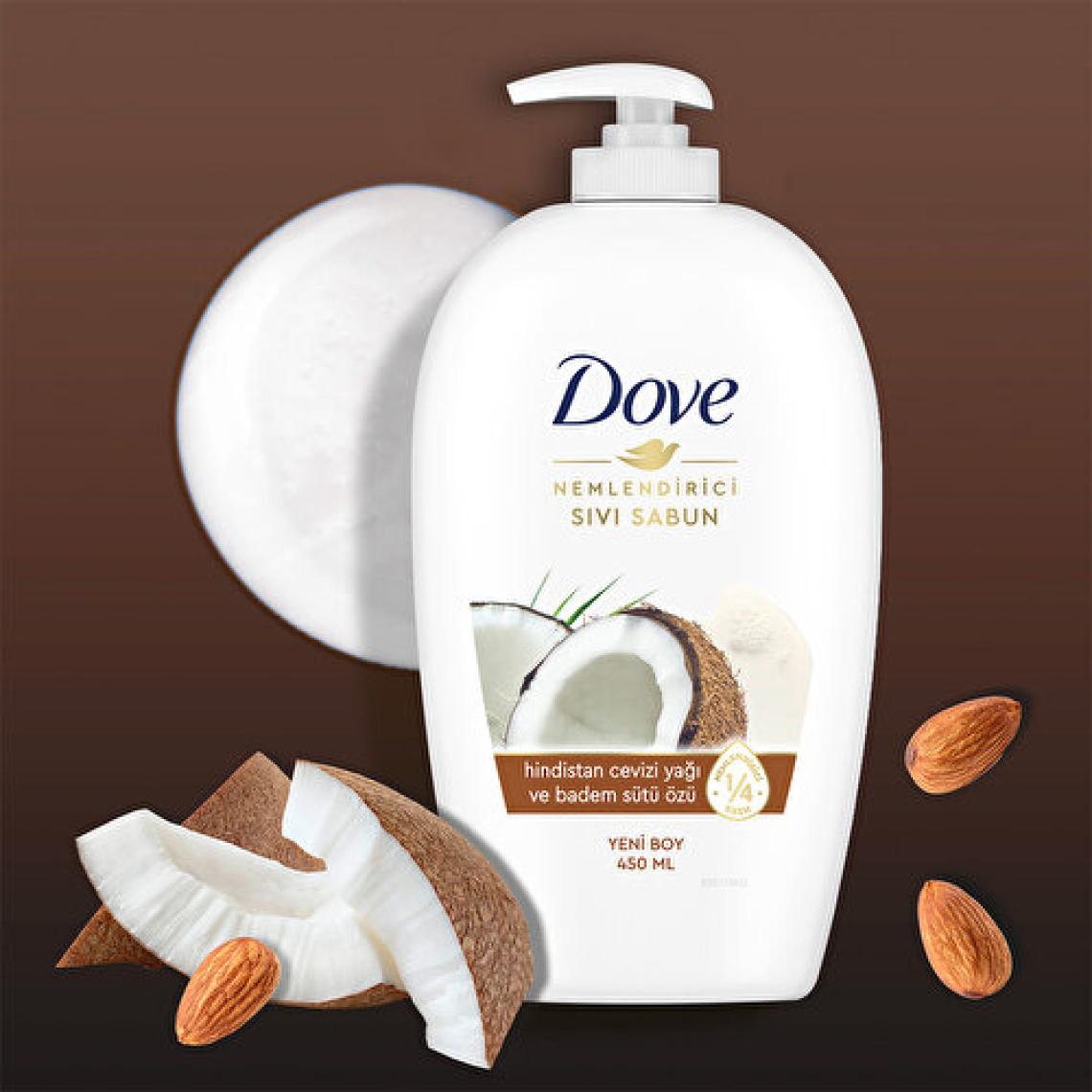 Dove Hindistan Cevizi Yağı ve Badem Sütü Özlü Sıvı Sabun 450 ml