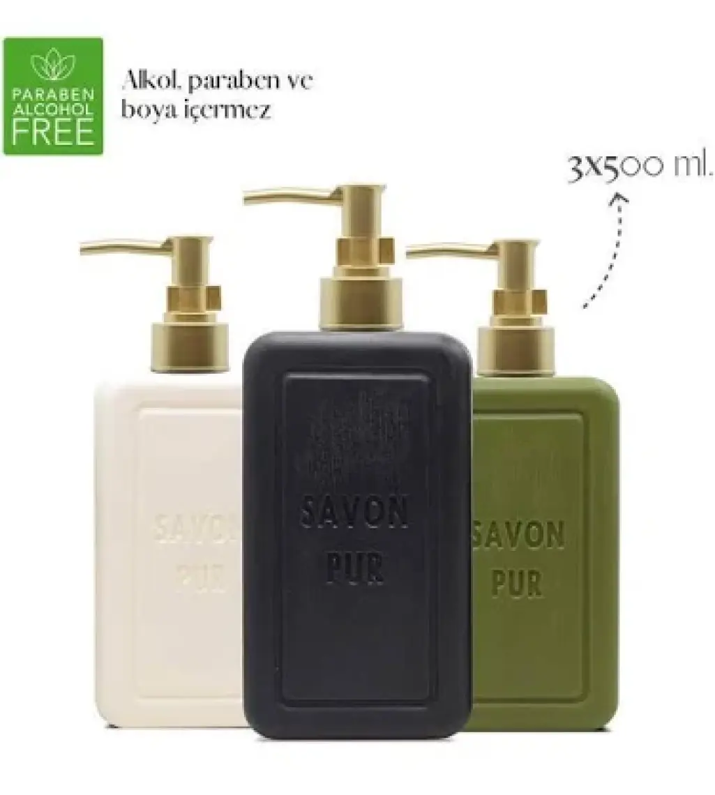Savon De Royal Savon Pur Luxury Vegan Sıvı Sabun Yeşil 3 x 500 ml