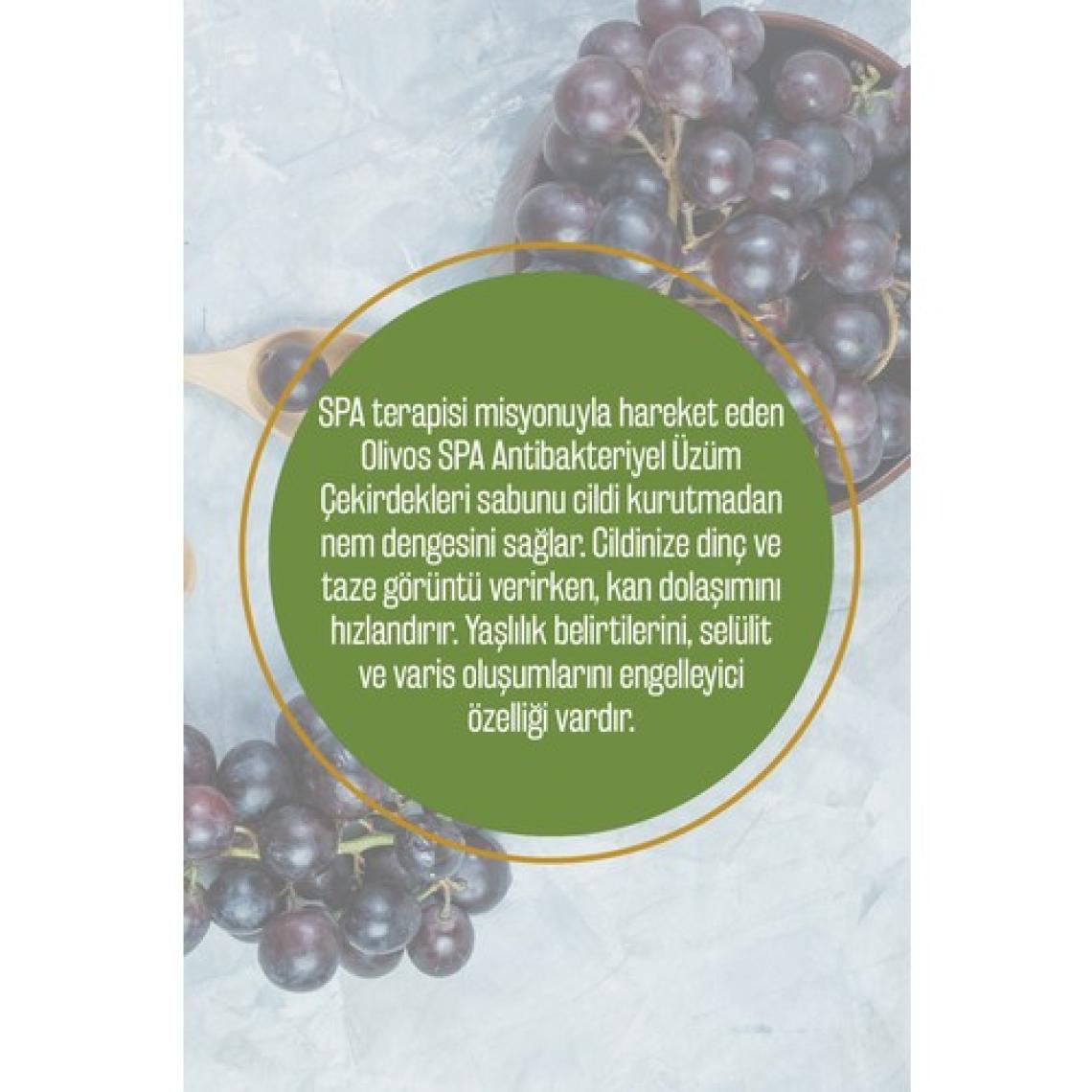 Olivos %100 Doğal Spa Serisi Üzün Çekirdeği Ve Zeytinyağı Katı Sabun El Sabunu Nem Dengeleyici 250 gr
