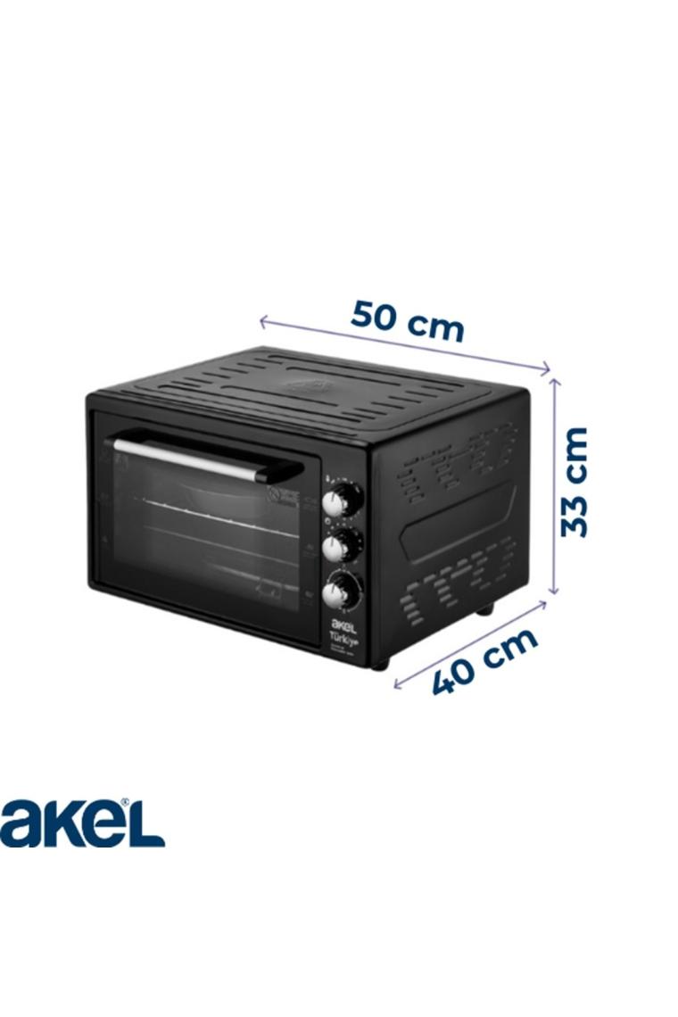 Akel AF380L Lambalı Termostatlı Siyah Midi Fırın