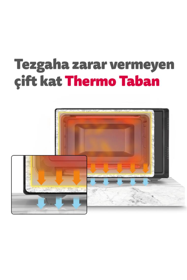7003 Inox Gri, 70 Litre, 6 Fonksiyon, Xxl Turbo, 1800w, Midi/mini Fırın