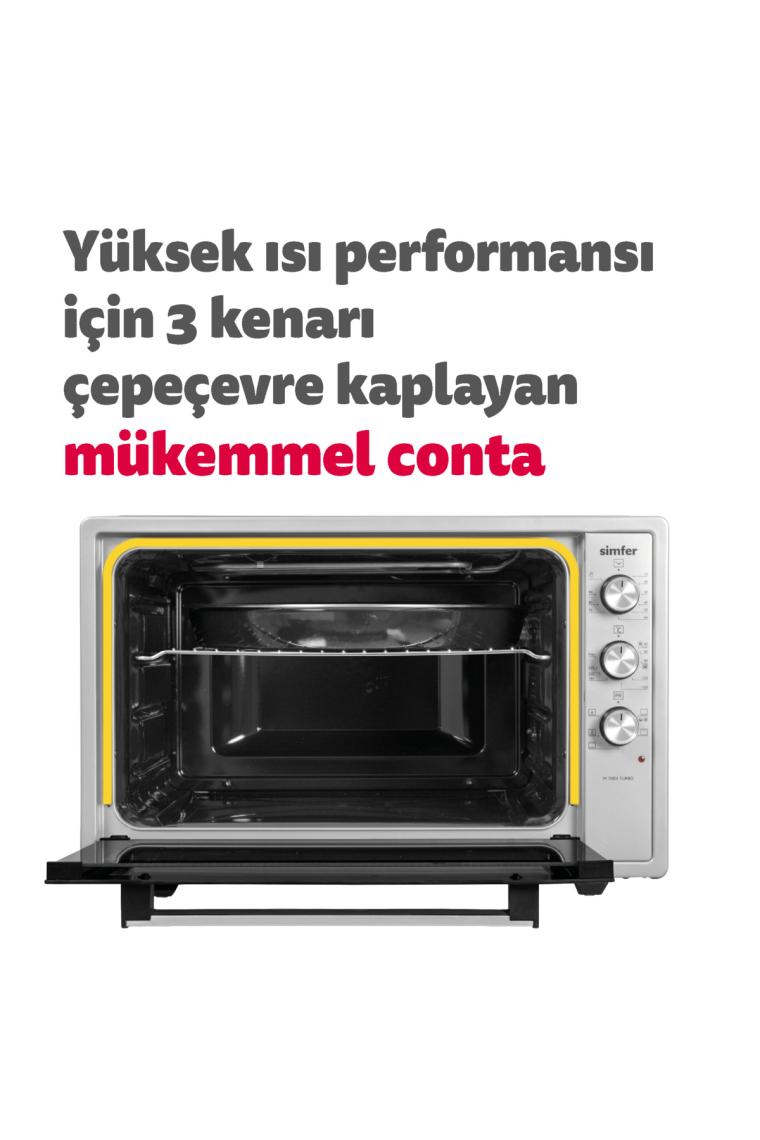 7003 Inox Gri, 70 Litre, 6 Fonksiyon, Xxl Turbo, 1800w, Midi/mini Fırın