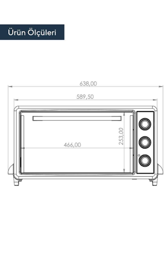Kumtel Fuşya Turbo 40 Litre Mini Fırın LX-3525