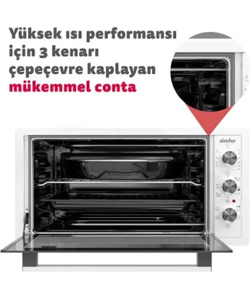 Simfer 3420 Midi Fırın - Beyaz - 34 lt