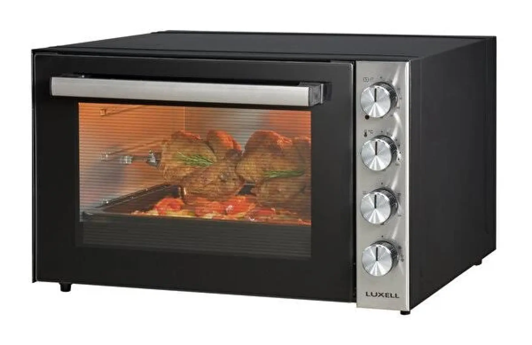 Luxell LX-9645 Piliç Çevirme Fonksiyonlu 70 Lt Turbo Midi Fırın Siyah