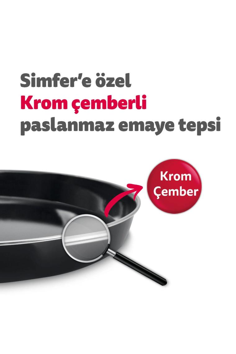 4502 Beyaz 45 Litre Turbo Midi Fırın
