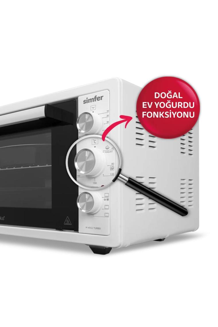 4552 Turbo Midi/mini Fırın, 1400 W, 45 Litre, Metal, Beyaz