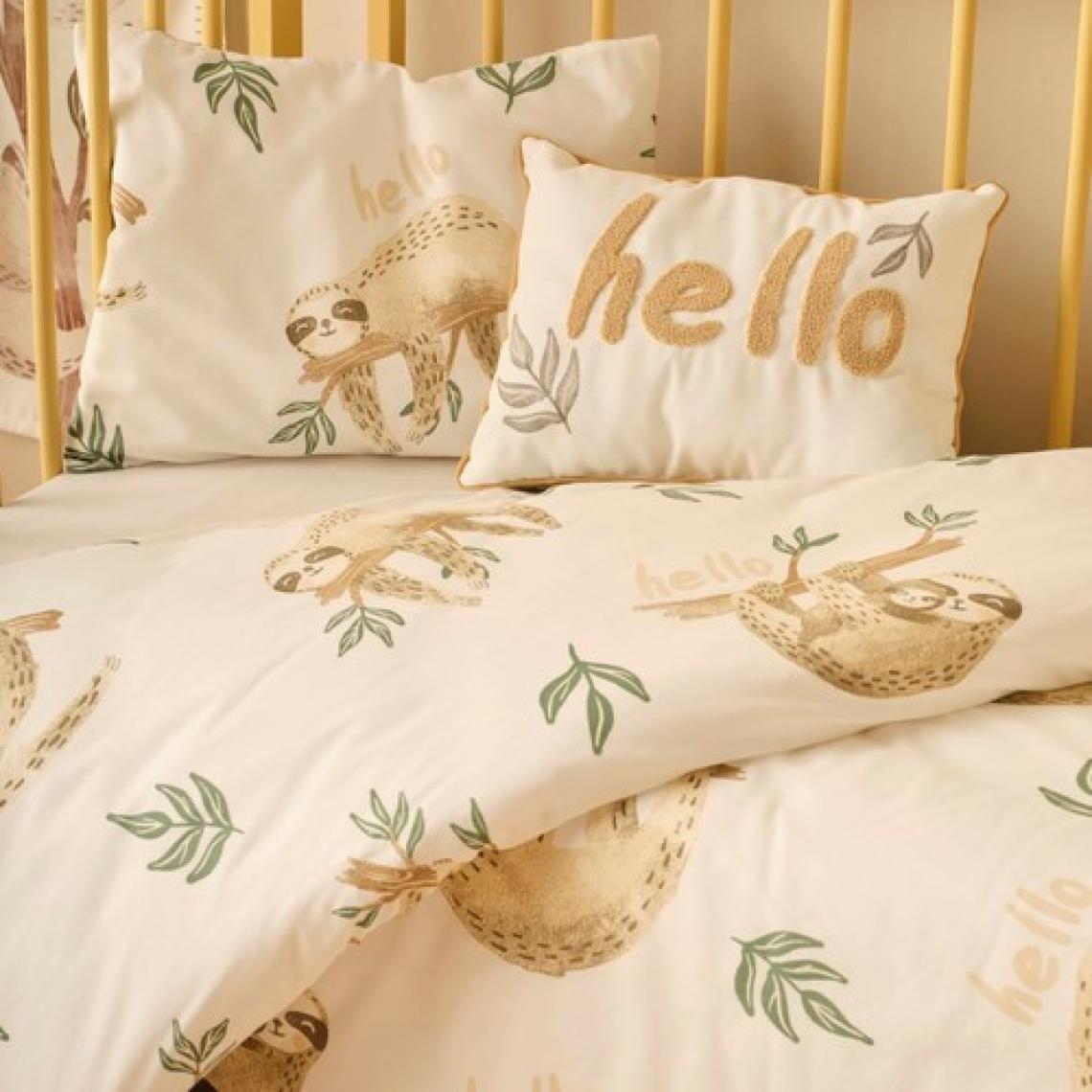 Bella Maison %100 Pamuk Ranforce Sloth Bebek Nevresim Takımı Bej (100X150 Cm)