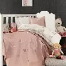 Minelya Home 5 Parça  Pamuk 3D Kelebek Desenli Bebek Nevresim Takımı