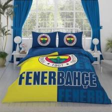 Taç Fenerbahçe Parçalı Logo Pamuk Çift Kişilik Nevresim Takım