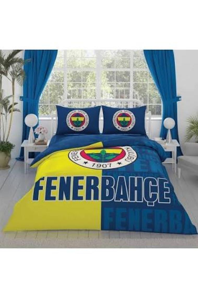 Taç Fenerbahçe Parçalı Logo Pamuk Çift Kişilik Nevresim Takım