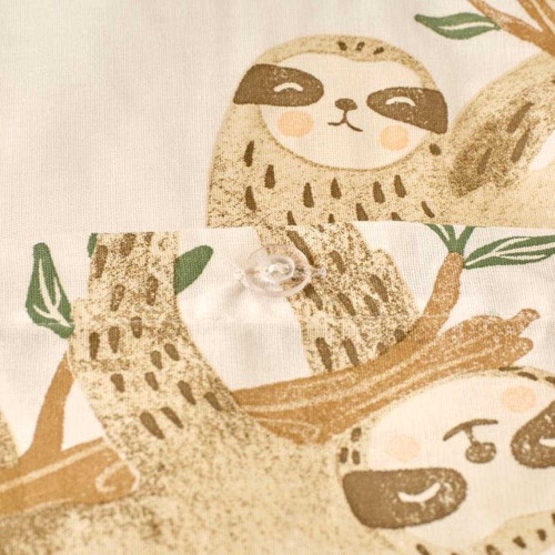 Bella Maison %100 Pamuk Ranforce Sloth Bebek Nevresim Takımı Bej (100X150 Cm)