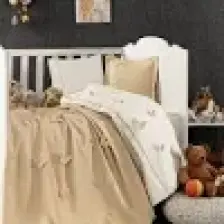 Minelya Home 5 Parça  Pamuk 3D Kelebek Desenli Bebek Nevresim Takımı