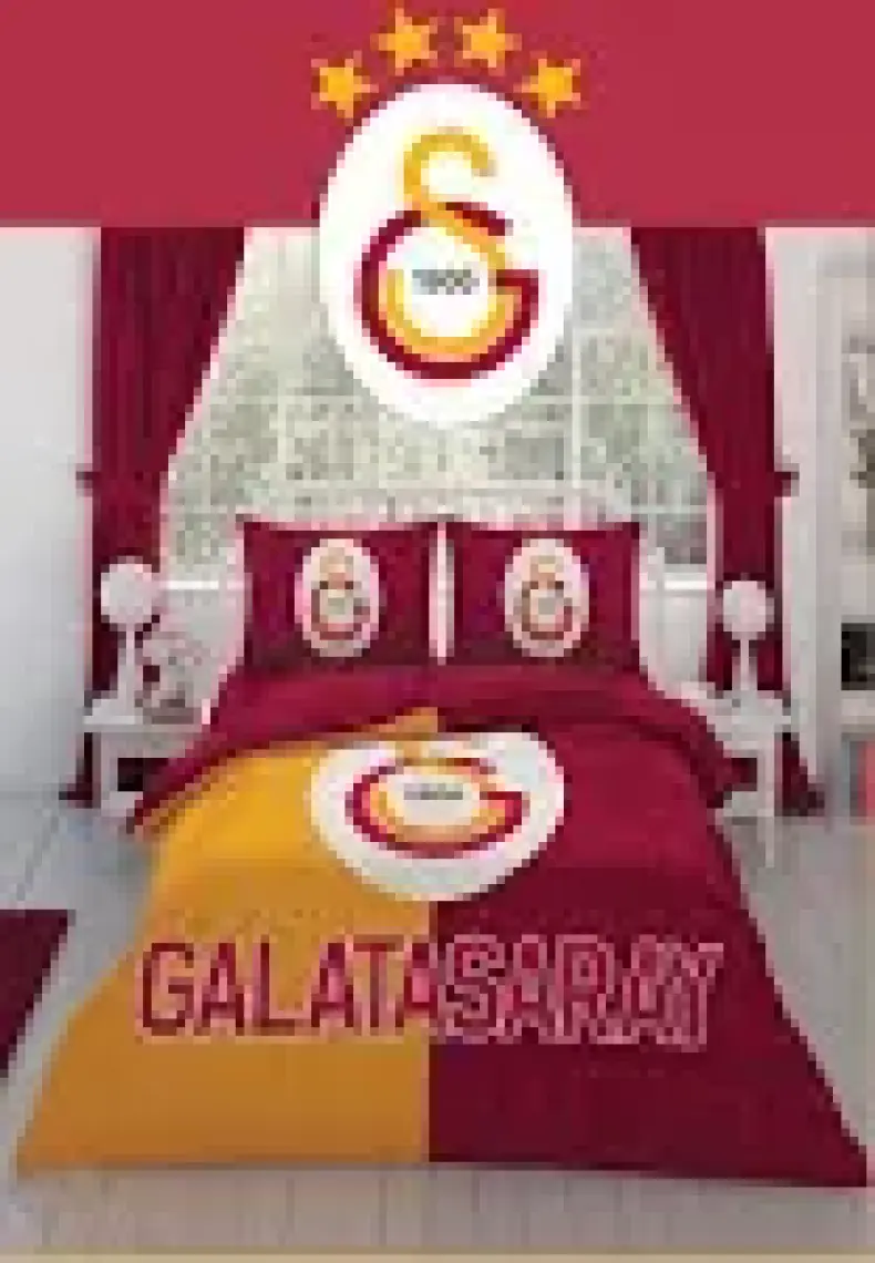 Taç Galatasaray Parçalı Logo Pamuk Nevresim Takımı 769368581782