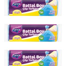 Güçlü Çöp Torbası Battal Boy 3' Lü Paket