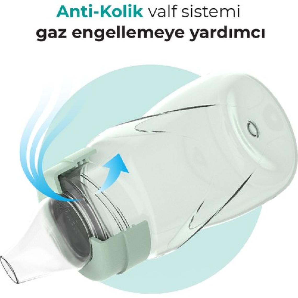Mamajoo Damlatmaz Eğitici Kulplu Bardak, 270 ml, Powder Green, 1 Adet