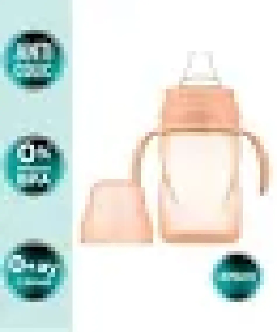 Mamajoo Damlatmaz Eğitici Kulplu Bardak, 270 ml, Powder Blush, 1 Adet