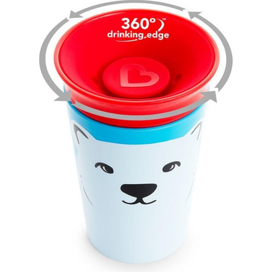 Munchkin Mucize  360° Wildlove Alıştırma Bardağı, 12AY+, 266ML, Ayı, 1 Paket