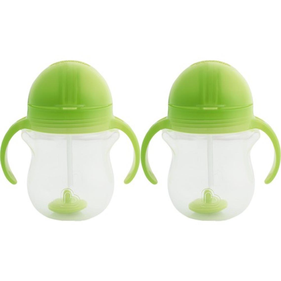 Munchkin Tıklama Kilitli Uçlu Pipetli Alıştırma Bardağı, 6AY+, 207ML, 2li Paket