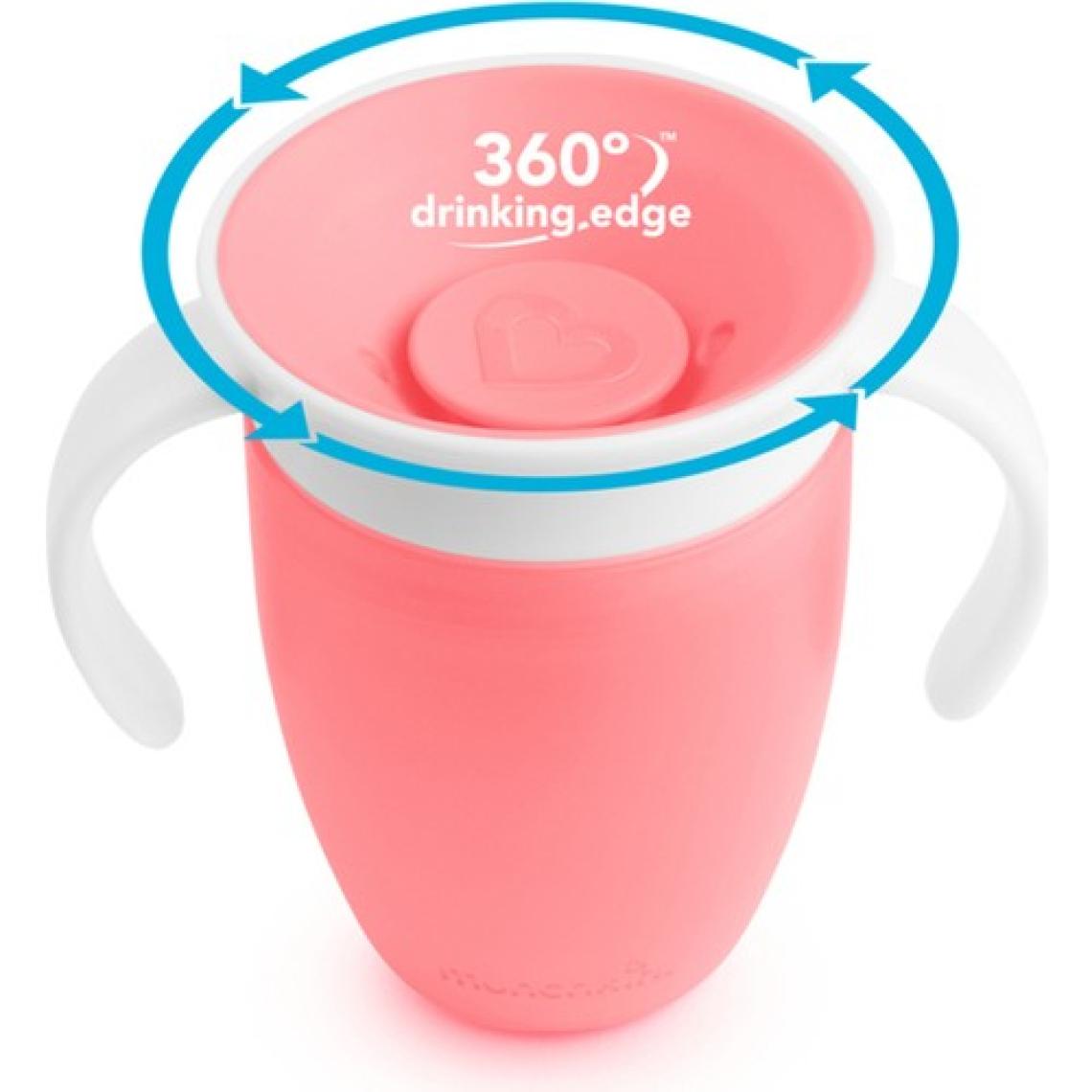 Munchkin Mucize  360° Alıştırma Bardağı 6AY+, 207ML, Pembe, 1 Adet