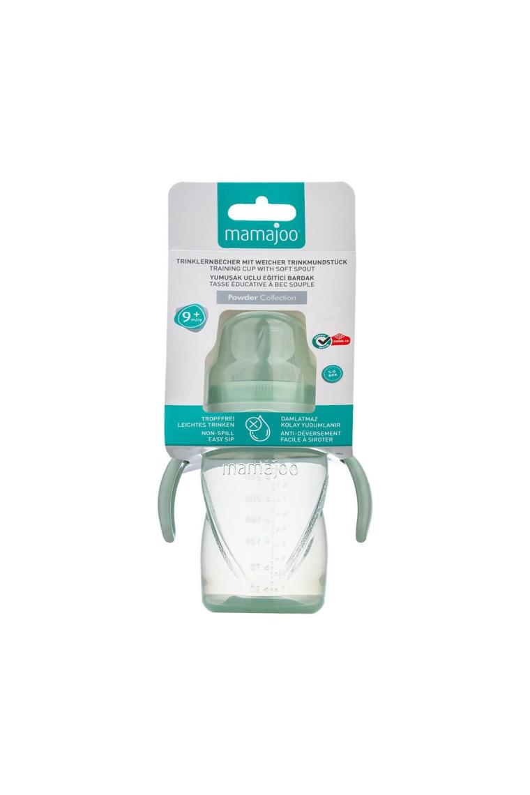 Mamajoo Yumuşak Uçlu Damlatmaz 270 ml Eğitici Bardak Yeşil