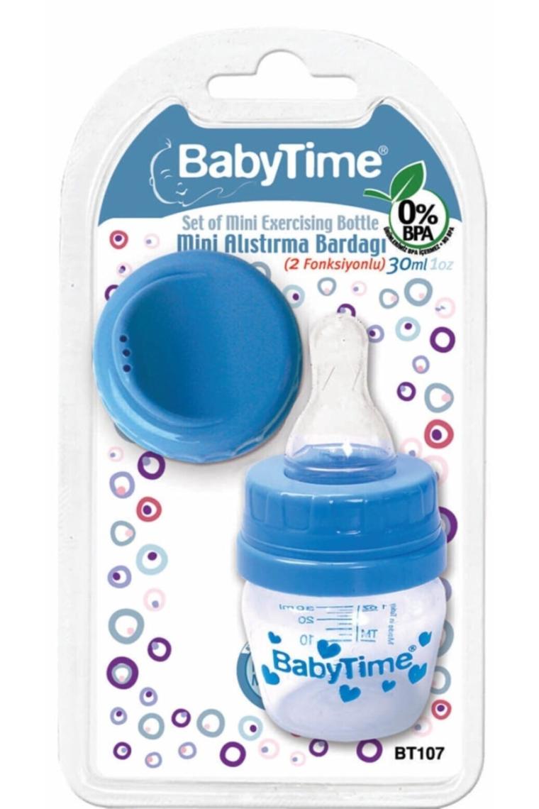 Mavi 2 Fonksiyonlu Mini Alıştırma Bardağı