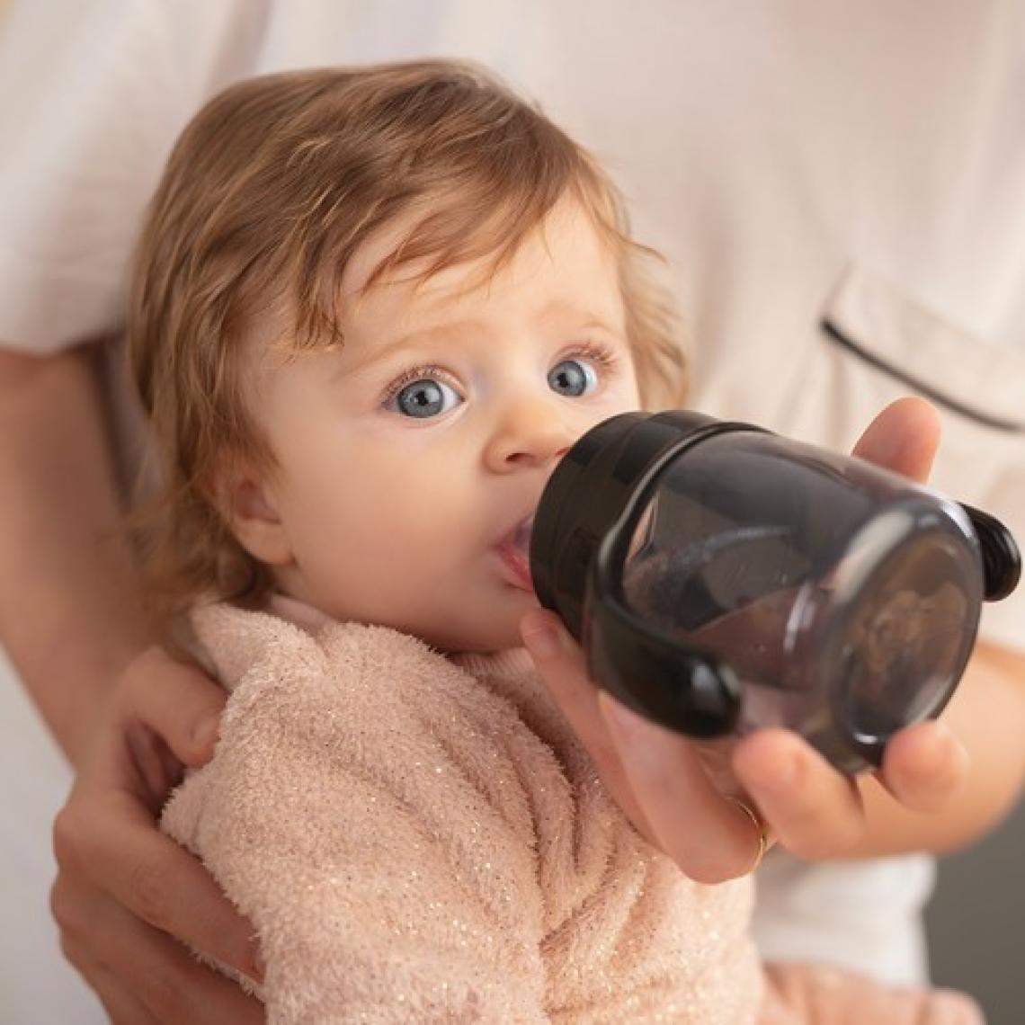 Mamajoo Damlatmaz Eğitici Kulplu Bardak, 270 ml, Siyah, 1 Adet